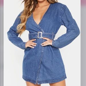 PrettyLittleThing Denim Dress Size 4